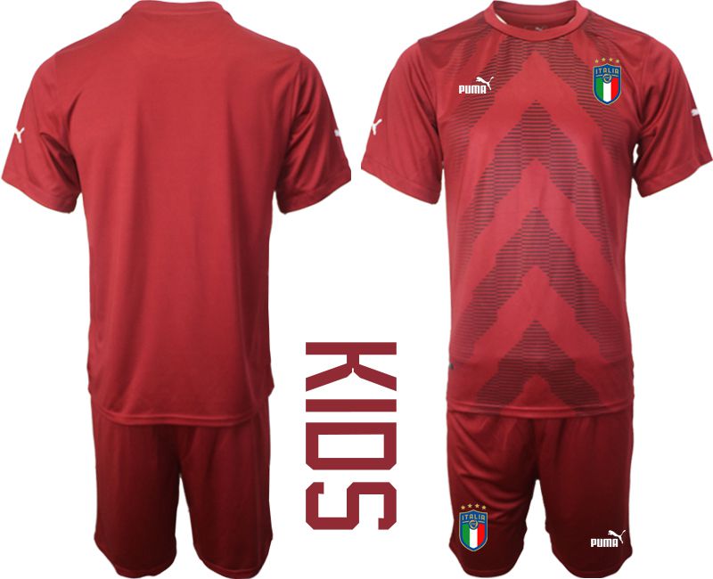 Youth 2022 World Cup National Team Italy red goalkeeper blank Soccer Jerseys